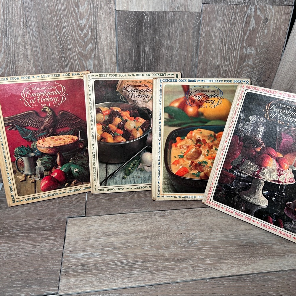 Vintage Woman’s Day Encyclopedia of Cookery Set | Retro Cookbook Collection